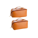 Necessaire Feminina Premium em Couro PU | Organizadora de Maquiagem para Viagem