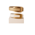 Cinto Feminino Elegance Oval™ – Fivela Dourada Fosca