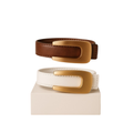 Cinto Feminino Elegance Oval™ – Fivela Dourada Fosca