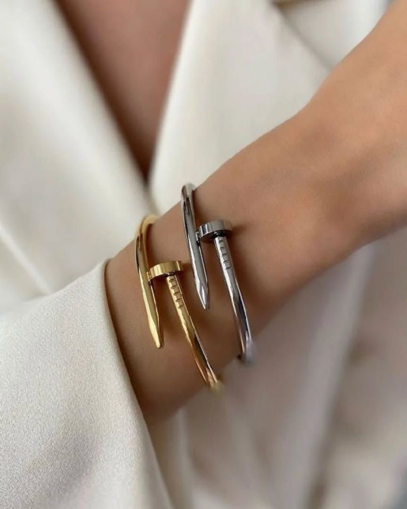 Bracelete Prego Feminino em Aço Inoxidável Luxo | Loja Celinea