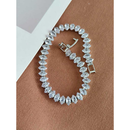 Bracelete de zircônia cúbica banho com verniz com fecho de relógio