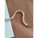 Bracelete de zircônia cúbica banho com verniz com fecho de relógio