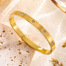 Pulseira de aço titânio 18k para mulheres cheia de diamantes A pulseira Kajia não desbota joias femininas simples e versáteis joias de design de celebridades da internet
