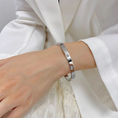 Pulseira de aço titânio 18k para mulheres cheia de diamantes A pulseira Kajia não desbota joias femininas simples e versáteis joias de design de celebridades da internet