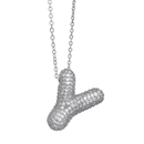 Colar de Letra Inicial Cravejado em Zircônias Banhado a Ouro 18K