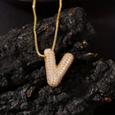 Colar de Letra Inicial Cravejado em Zircônias Banhado a Ouro 18K
