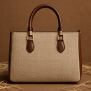 Bolsa Feminina Lorena Vitória Palha Chic Alça Dupla (Mão + Transversal)