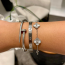 Conjunto de 3 Braceletes Femininos Dourados Celinea