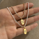 Colar Riviera com Letra Inicial com Zircônia Nome Dourado Feminino Semijoias Banho Ouro 18k Delicado