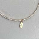 Colar Riviera com Letra Inicial com Zircônia Nome Dourado Feminino Semijoias Banho Ouro 18k Delicado