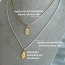 Colar Riviera com Letra Inicial com Zircônia Nome Dourado Feminino Semijoias Banho Ouro 18k Delicado