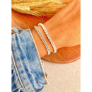 Kit Pulseira Feminina a Prata 925 Folheada Riviera Grumet Correntaria Corrente Grossa