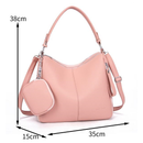 Bolsa Mochila Grande De Ombro e Transversal Feminina De Couro PU B303 AMY