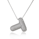 Colar de Letra Inicial Cravejado em Zircônias Banhado a Ouro 18K