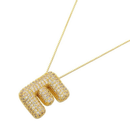 Colar de Letra Inicial Cravejado em Zircônias Banhado a Ouro 18K