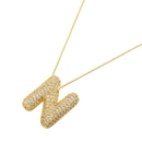 Colar de Letra Inicial Cravejado em Zircônias Banhado a Ouro 18K