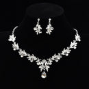 Conjunto Feminino Emma com Colar e Brincos de Cristal | Elegância para Festas e Noivas