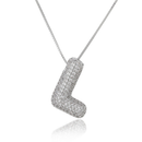 Colar de Letra Inicial Cravejado em Zircônias Banhado a Ouro 18K