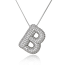 Colar de Letra Inicial Cravejado em Zircônias Banhado a Ouro 18K