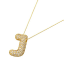 Colar de Letra Inicial Cravejado em Zircônias Banhado a Ouro 18K