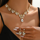 Conjunto Feminino Emma com Colar e Brincos de Cristal | Elegância para Festas e Noivas
