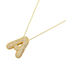 Colar de Letra Inicial Cravejado em Zircônias Banhado a Ouro 18K