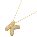 Colar de Letra Inicial Cravejado em Zircônias Banhado a Ouro 18K