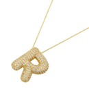 Colar de Letra Inicial Cravejado em Zircônias Banhado a Ouro 18K