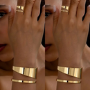 Kit Elegance Duo™ – Bracelete e Anel Ajustáveis Banhados em Ouro 18k
