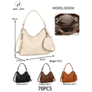 Bolsa Mochila Feminina Grande 3 em 1 Celinea® em Couro PU – Ombro e Transversal