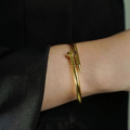 Bracelete Pulseira Prego de Aço inoxidável Prata ou Dourado Acessórios Femininos Moda Virginia