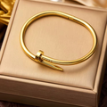 Bracelete Prego Feminino em Aço Inoxidável Luxo | Loja Celinea