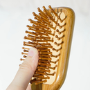 Escova De Cabelo De Bambu Natureza Antiestática De Madeira Couro Cabeludo Massagem Pente Almofada De Ar Ferramentas De E