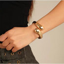 Pulseira Feminina Gota Brilhante – Dourado/Prata – Acessório de Luxo