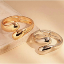 Pulseira Feminina Gota Brilhante – Dourado/Prata – Acessório de Luxo