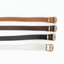 Cintos Feminino Fivela Metalizada Dourada Em Couro Sintético Ecológico Minimalista