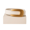 Cinto Feminino Elegance Oval™ – Fivela Dourada Fosca
