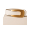 Cinto Feminino Elegance Oval™ – Fivela Dourada Fosca