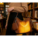 Bolsa Mochila Grande De Ombro e Transversal Feminina De Couro PU B303 AMY